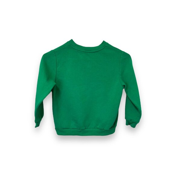 H&M Kids Green Christmas Sweatshirt Santa Penguin Reindeer Novelty Ugly Sweater - Picture 2 of 8